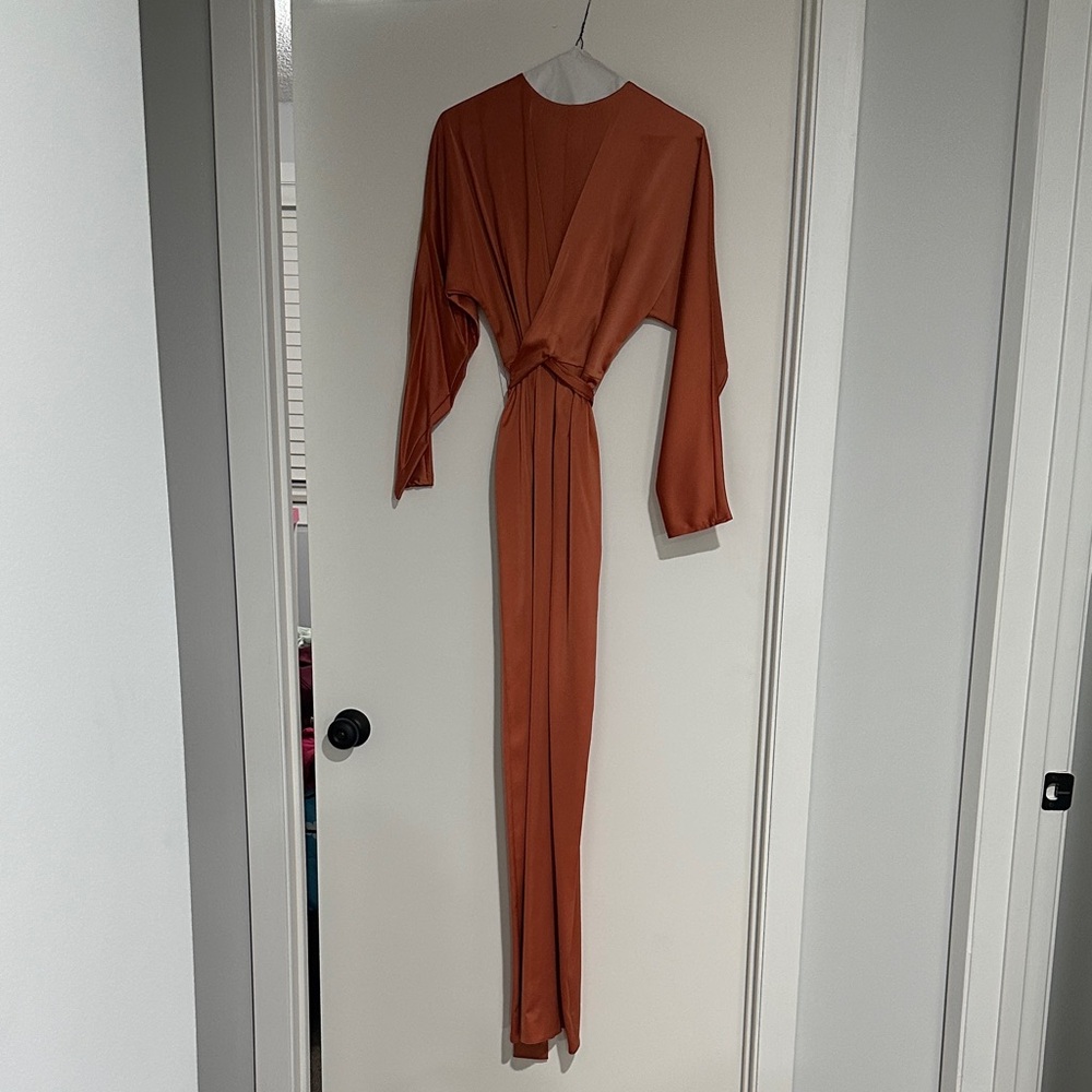ASOS Elegant Rust Orange Long Dress